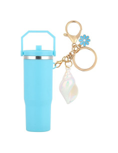 Llavero Mini Tumbler Stanley Azul con Soporte para Labial