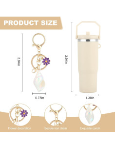 Llavero Mini Tumbler Stanley Azul con Soporte para Labial 2