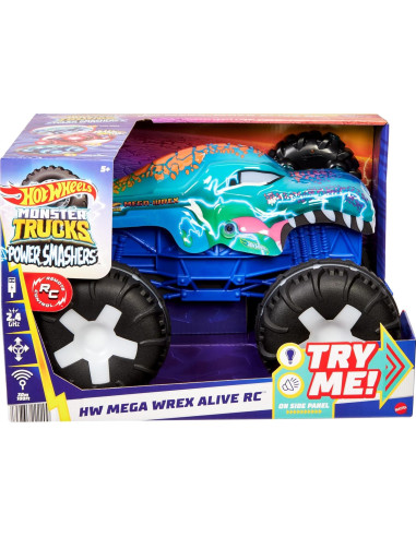 Camión de Juguete RC Hot Wheels Monster Trucks Mega-Wrex 1:15