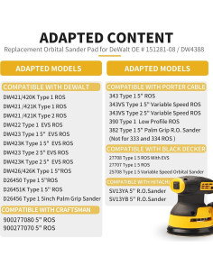 Pad de Lijado de Reemplazo Dewalt 5" 8 Hoyos Gancho y Bucle 2