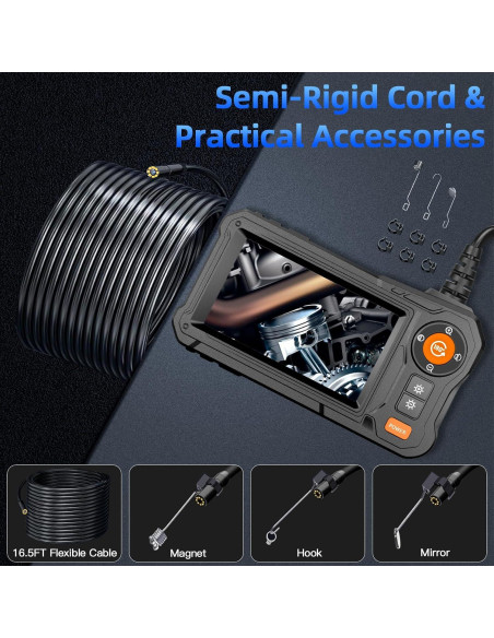 Cámara Endoscópica HD 1080P WINWEND 4.3" IP67 5m