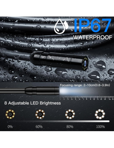 Cámara Endoscópica HD 1080P WINWEND 4.3" IP67 5m