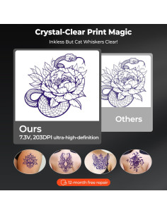 Impresora de Plantillas de Tatuaje MUNBYN ITP05 Inalámbrica 2