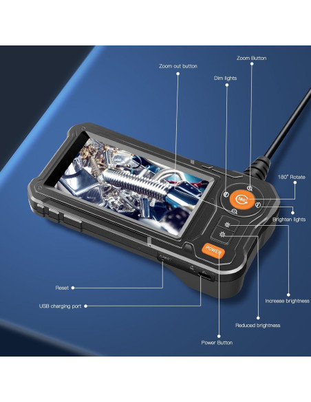 Cámara Endoscópica HD 1080P WINWEND 4.3" IP67 5m