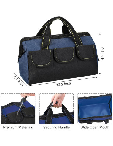 Bolsa de Herramientas Sanwuta 3 Piezas Impermeable 33 cm Azul