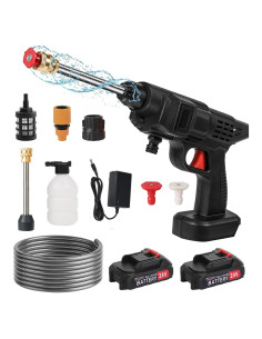 Lavadora a Presión Inalámbrica Leasote 24V 240L/h 2 Baterías