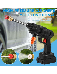 Lavadora a Presión Inalámbrica Leasote 24V 240L/h 2 Baterías 2