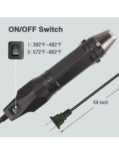 Pistola de Calor Mini LDK 300W Doble Temperatura 200-350C 2
