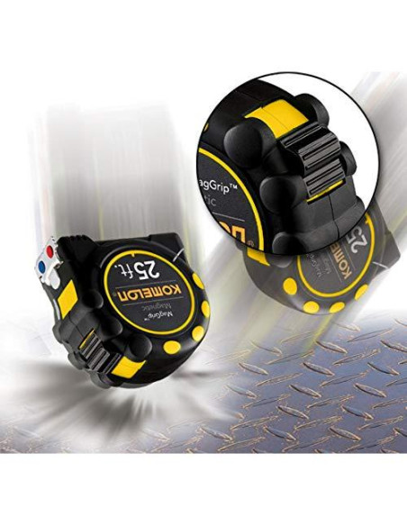 Cinta Métrica Komelon 7125 Monster MagGrip 7.62m con Gancho Magnético