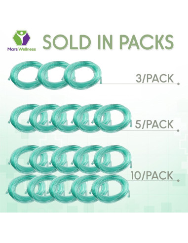 Tubería de Oxígeno Mars Wellness 7.62m Verde Premium - Paquete de 3