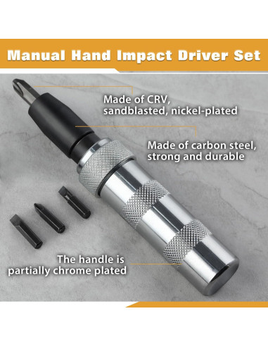 Juego de Destornillador de Impacto Manual LEONTOOL 5 Pcs