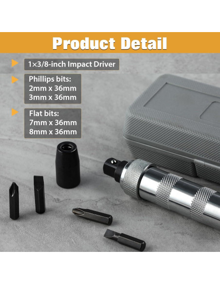 Juego de Destornillador de Impacto Manual LEONTOOL 5 Pcs