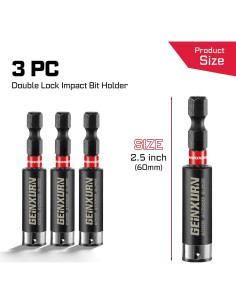 Soporte de Broca de Impacto GEINXURN 3PCS 2.5" (63.5mm) Acero 2