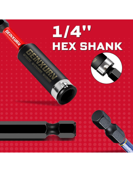 Soporte de Broca de Impacto GEINXURN 3PCS 2.5" (63.5mm) Acero