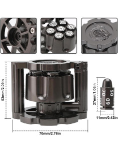 Dados de Metal DICEEVIL con Contenedor Revólver - 7 Dados Poliedros 2