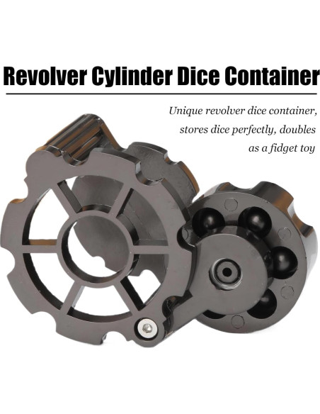 Dados de Metal DICEEVIL con Contenedor Revólver - 7 Dados Poliedros