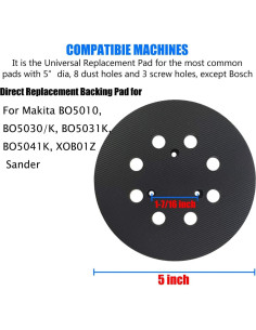Pad de Lijado de Reemplazo 12.7 cm Toromp para Makita 2