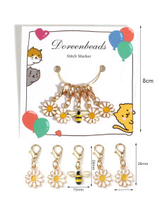 Marcadores de Puntos DoreenBeads 10 Piezas Floral para Tejer 2