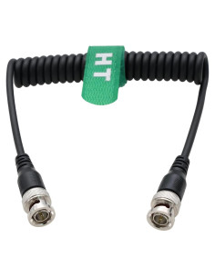 Cable BNC SDI HD 3G Enrollado 30cm a 60cm HangTon Connect
