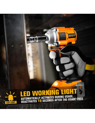 Llave de Impacto Inalámbrica BOEN IW-79 350N.m 1/2" Ligera