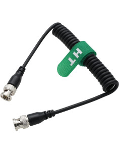 Cable BNC SDI HD 3G Enrollado 30cm a 60cm HangTon Connect 2