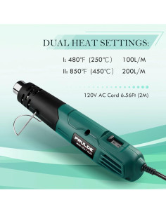 Mini Pistola de Calor NEU MASTER HG0060 380W Verde 2