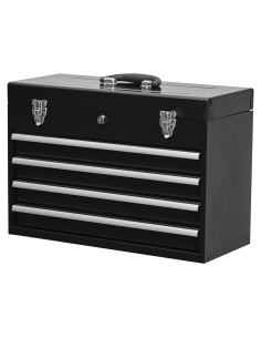 Caja de herramientas portátil Genérico 5 compartimentos acero negro