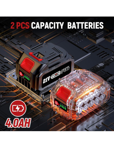 Pulidora Inalámbrica Avhrit LCP04 6" 21V 5500 RPM con 2 Baterías