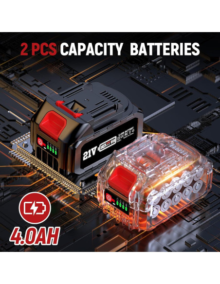 Pulidora Inalámbrica Avhrit LCP04 6" 21V 5500 RPM con 2 Baterías