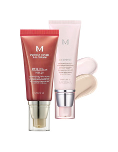 Kit Esencial BB Missha M Perfect Cover No.21 Beige Claro - SPF 42