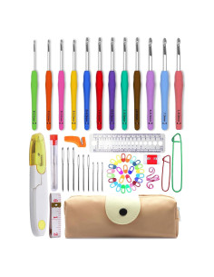 Juego de Ganchillos Ergonómicos 55 Piezas 2-8mm Keepsweat