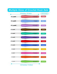 Juego de Ganchillos Ergonómicos 55 Piezas 2-8mm Keepsweat 2