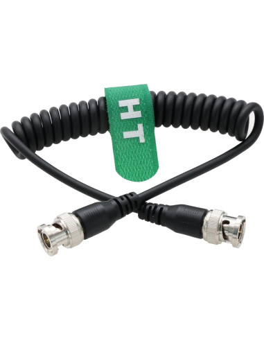 Cable BNC SDI HD 3G Enrollado 30cm a 60cm HangTon Connect