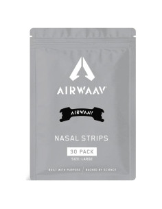 Tiras Nasales AIRWAAV Grande - 30 Unidades para Mejorar Sueño y Rendimiento
