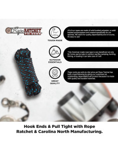 Cuerda de Polipropileno 15.24 m Rope Ratchet Resistente 113.4 kg 2