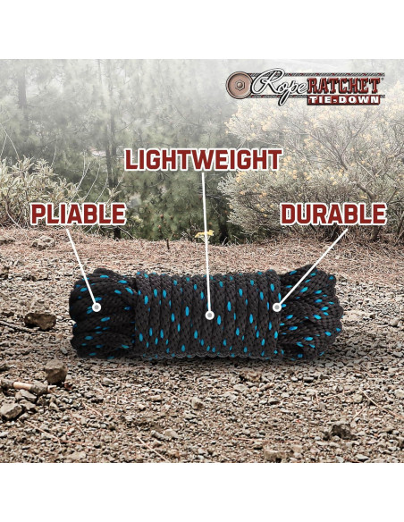 Cuerda de Polipropileno 15.24 m Rope Ratchet Resistente 113.4 kg