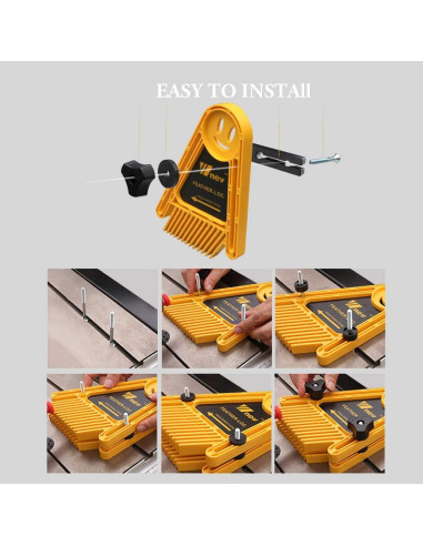 Bloque de Empuje SWMIUSK Featherboard Amarillo - Paquete de 2