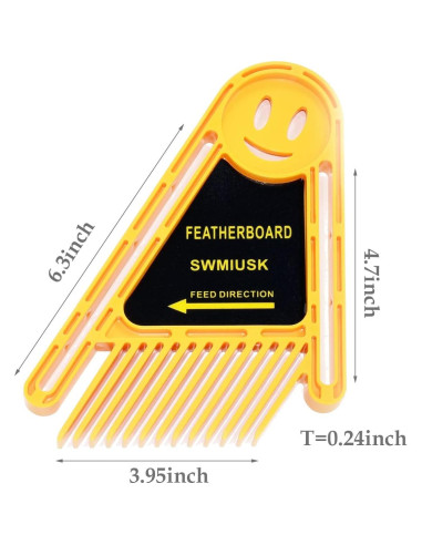Bloque de Empuje SWMIUSK Featherboard Amarillo - Paquete de 2