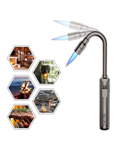 Encendedor de Butano Recargable Megainvo Antorcha Negro