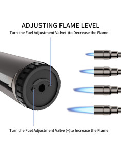 Encendedor de Butano Recargable Megainvo Antorcha Negro 2