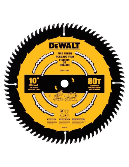 Sierra Circular DEWALT 25.4 cm 80 Dientes Carburo Ultra Afilado