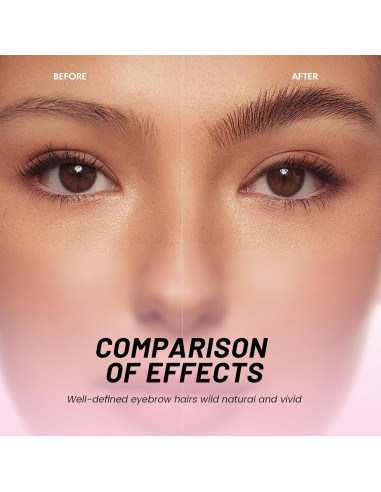 Lápiz para Cejas Pudaier Doble Extremo a Prueba de Agua Marrón Frío