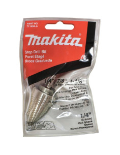 Broca Escalonada Makita 711494-A Acero Alta Velocidad 6-28 mm 2
