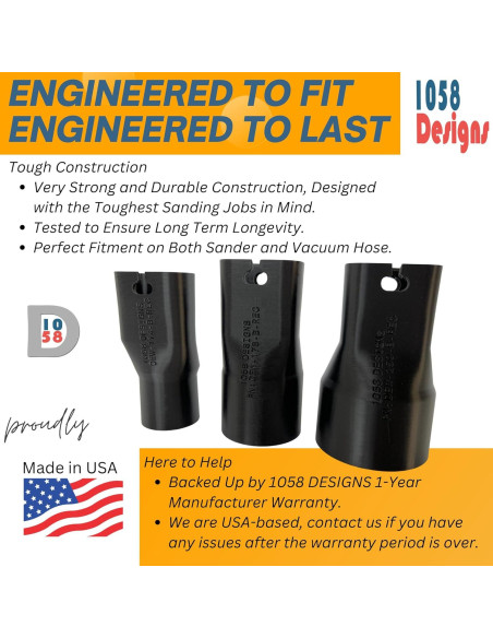 Adaptador de Vacío 1058 Designs para Lijadoras DeWalt 1-1/4"