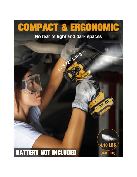 Llave de impacto inalámbrica EWORK 21V 1/2" 775 Nm 1.8 kg Llave de impacto inalámbrica EWORK 21V 1/2" 775 Nm 1.8 kg