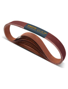 Cintas de Lijado POWERTEC 18PK 3x60-400 Granos 1.5x76.2cm