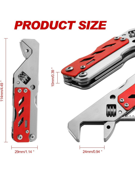 Llave Multiherramienta OUTU Roja con Destornilladores y Abrebotellas