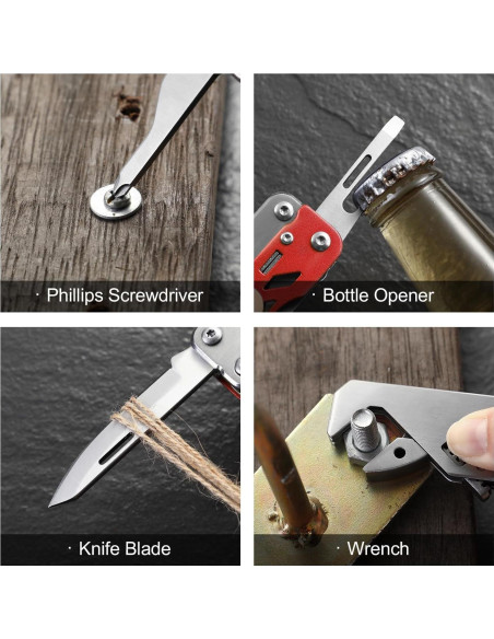 Llave Multiherramienta OUTU Roja con Destornilladores y Abrebotellas
