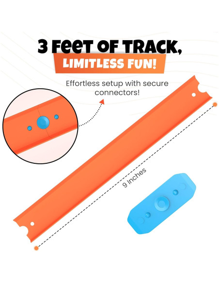 Juego de Pistas de Reemplazo Hot Wheels 8 Piezas 0.91m