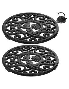 Soporte de Hierro Fundido Coloch 2 Piezas 11.7 cm Negro